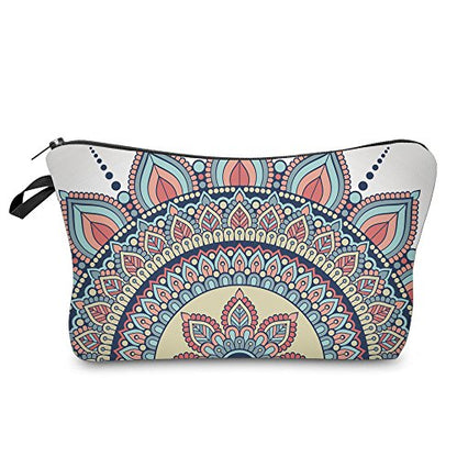 Deanfun Cosmetic Bag for Women, Mandala Flowers Waterproof Makeup Bags Roomy Toiletry Pouch Travel Accessories Gifts (50965) - color: 50965