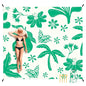 Beach Blanket Waterproof Sandproof, 9 Ft X 10 Ft Extra Large Sand Free Beach Mat, Big Compact Lightweight Quick Drying Picnic Blanket with 4 Stakes & Pockets for Camping, Travel, Hiking - color: Summer Field, size: 9x10 FT (1～8 Person)