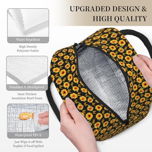 Bible Verses Lunch Box Christian Insulated Lunch Bag for Women Inspirational Scripture Cross Butterfly Sunflower Lunchbox Religious Reusable LunchTote Bag for Church Office Work Travel - color: Christian 3