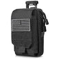 SOWHUP Tactical Molle Pouch Cell Phone Pouch Holster Small Utility EDC Pouch Gadget Organizer Bag - color: Black-D