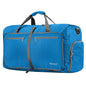 Gonex Large Foldable Travel Duffle Bag with Shoes Compartment, Packable Lightweight Water Repellent Duffel Bag for Camping Gym Weekender Bag - color: Sky Blue, size: 150L