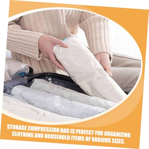 NUOBESTY 10pcs Vacuum Compression Storage Bags Set, Clothes Space Saver Organizer with Roll-up Seal, Multipack Sizes (35x50cm×2, 40x50cm×2, 40x60cm×3, 50x70cm×3), Travel Packing and Home
