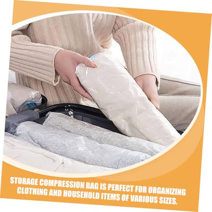 NUOBESTY 10pcs Vacuum Compression Storage Bags Set, Clothes Space Saver Organizer with Roll-up Seal, Multipack Sizes (35x50cm×2, 40x50cm×2, 40x60cm×3, 50x70cm×3), Travel Packing and Home