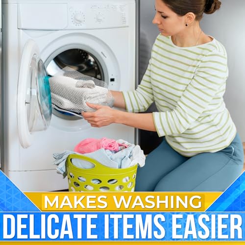 5 PCs Mesh Laundry Bags Drawstring – Small Mesh Bag White 11.8 x 7.48" – Multipurpose Nylon Net Bags with Tight Closure for Storing Balls, Clothes, Sports Gear at Gym, Beach, Laundry, & Travel Use - style: 5Pcs, White, S size