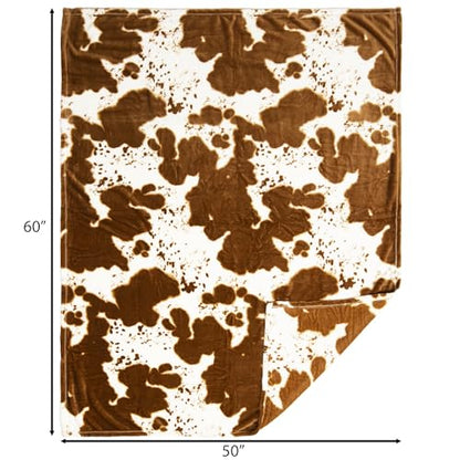 Carstens, Inc. Travel Blanket, Premium Compact 2-in-1 Airplane Blanket/Pillow, Cow Print - color: Cow Print