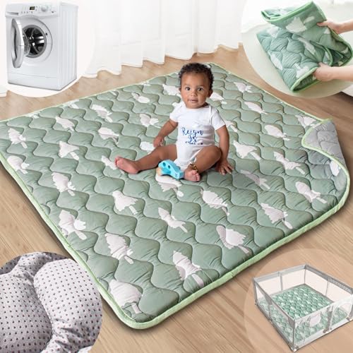 Baby Play Mat, 50x50 Playpen Mat with Super Soft Touch, Activity Mats with Upgraded Anti-Slip Bottom, Machine Washable Crawling Mats for Floor & Picnic(Trees) - color: Trees, size: 50''*50''