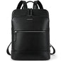 BOSTANTEN Leather Laptop Backpack for Women 15.6 inch Computer Bag Travel Work Daypack - color: 3-black