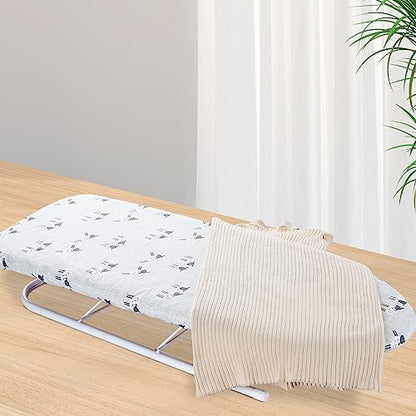 Seiritex Table Top Ironing Board Cover 12 x 32 inch, 3 Layers Small Iron Board Cover, Heat Reflective Thick Padding with Elasticized Edges (Gray Sheep) - color: Gray Sheep, size: 12x32