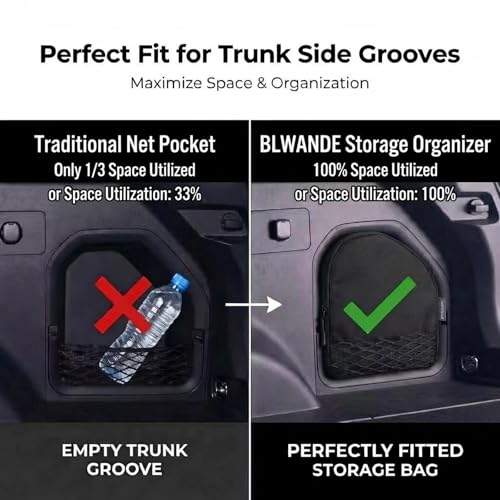 For Toyota Rav4 2026 Trunk Upgrade, Trunk Organizer Pocket Bag, Trunk Cubby Storage bag,Cargo side pocket Black, 1 pc