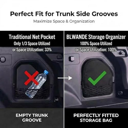 For Toyota Rav4 2026 Trunk Upgrade, Trunk Organizer Pocket Bag, Trunk Cubby Storage bag,Cargo side pocket Black, 1 pc