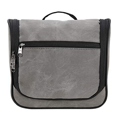 Lewis N. Clark Brushed Twill Hanging Toiletry Kit Bag for Travel Accessories, Shampoo, Cosmetics + Personal Items, Gray - color: Gray