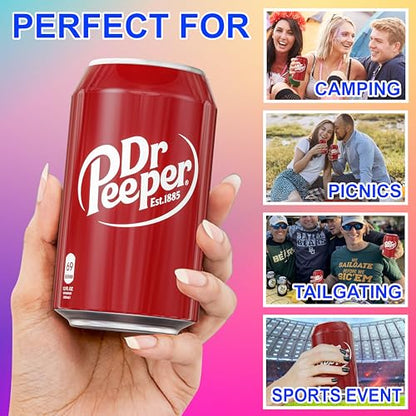 BeerSkin Skywin Silicone Can Covers that Look Like Soda - 10 Pack 12 oz (355ml), Reusable & Durable Soda Can Cover, Fun Kozies for Cans for Camping, Parties, Outdoor, Beach Accessories (Maroon) - size: Maroon