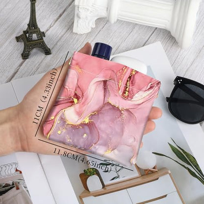 2Pcs PU Leather Small Squeeze Coin Purse Pouch Mini coin Bag Unique And Cute Wallet Cosmetic Bags Change Bag For Women Girls Men Marble Texture Pattern - color: Marble Texture Pattern
