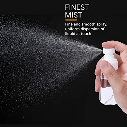 RELANOR Pack 4 Small Spray Bottle Travel Size 2oz/60ml - Fine Mist Mini Empty Spray Bottles - Leak Proof - for Toners, Face & Hair Mist - size: 60 ml - Pack 4