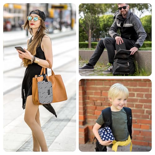 Freezable Lunch Bag,Freezable Snack Bag,Mini Cooler Bag for Travel/Work/School,Small Insulated Bag,Small Cooler Lunch Box with Ice Packs,Insulated Snack Bag,Freezable Snack Box with Handle Buckle - color: Geometric Lines