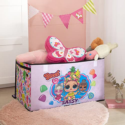 LOL Surprise Collapsible Children’s Storage Trunk - Durable with Soft Lid, 28.5"x14.5"x16", Fun and Spacious Organizer for Kids - color: LOL Surprise / Sweet and Sassy
