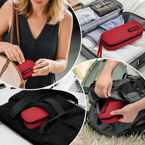 apollo walker Insulin Cooler Travel Case Diabetic Medication Cooler with Ice Packs and Insulation Liner insulin travel case tsa approved - color: Red, size: Small