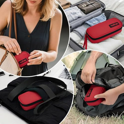 apollo walker Insulin Cooler Travel Case Diabetic Medication Cooler with Ice Packs and Insulation Liner insulin travel case tsa approved - color: Red, size: Small