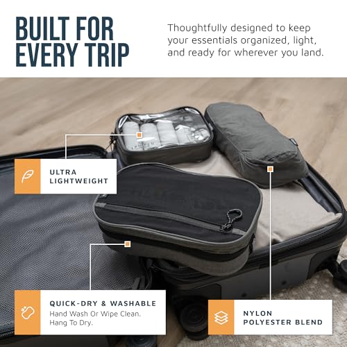 Toiletry Bag Kit 3 Piece Set: Hanging Travel Toiletry Bag + 311 TSA Cosmetic Liquid Bag + Accessory Organizer Pouch - color: Grey