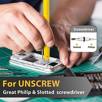 Tools Gifts Multitool Pen - Cool Gadgets for Men Dad Women Unique Birthday Gifts for Men Who Have Everything Engineer Woodworker Carpenter,Pocket Multi Tool with Light,Stylus,Ruler,Screwdriver