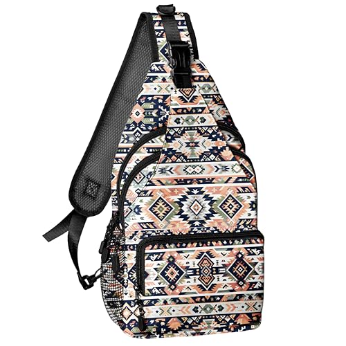 Boho Tribal Pattern Crossbody Bags for Women Men Trendy Sling Bag Backpack Casual Chest Bag Shoulder Strap - color: Color 16