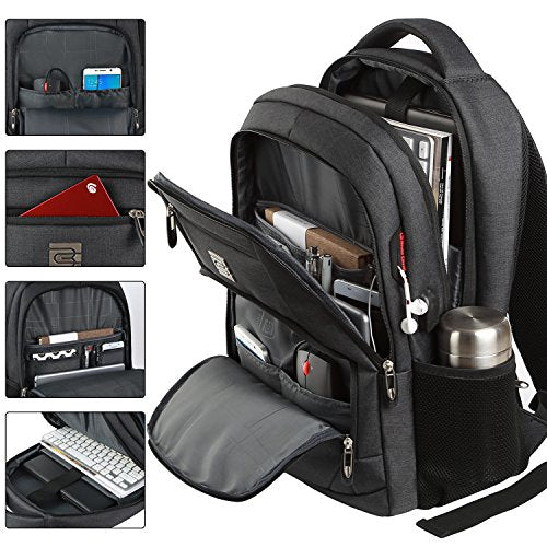 Volher Laptop Backpack,Business Travel Anti Theft Slim Durable Laptops Backpack,Water Resistant College Computer Bag for Women & Men Fits 15.6 Inch Laptop and Notebook - Black - color: Black, size: 15.6 Inch, style: Laptop