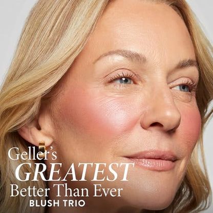 LAURA GELLER NEW YORK Geller's Greatest Better Than Ever 3-Piece Blush-n-Brighten Marbleized Blush Palette Trio - color: Geller's Greatest Better Than Ever Blush Trio