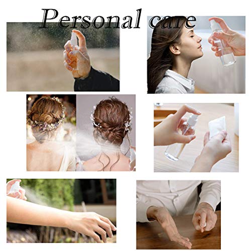3 Pack Small Spray Bottle, 2.7oz/80ml Travel Spray Bottle, Empty Fine Mist Spray Bottles, Refillable Mini Spray Bottles with Labels