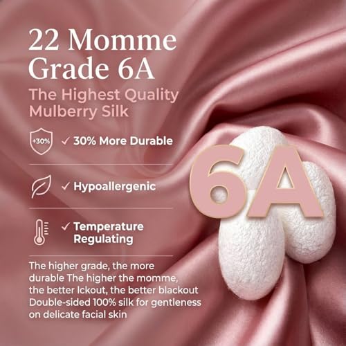 MATASSE 100% Mulberry Silk Sleep Mask 22 Momme Grade 6A - 3D Contoured Eye Mask for Sleeping, 14mm Deep Eye Cups, Total Blackout Blindfold for Women Men, Adjustable Strap, Side Sleeper (Pink) - color: Pink