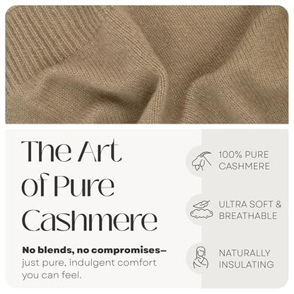 Velanio Cashmere 100% Cashmere Knitted Wrap Pashmina Shawl Extra Large Scarf Stole for Women Travel - color: Camel