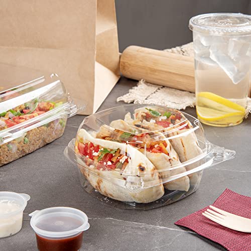 Restaurantware Thermo Tek 18.6 Ounce Clamshell Containers 100 Anti-Fog To Go Food Containers - Freezable Rectangle Clear Plastic Food Packaging Containers Disposable - size: 19 oz