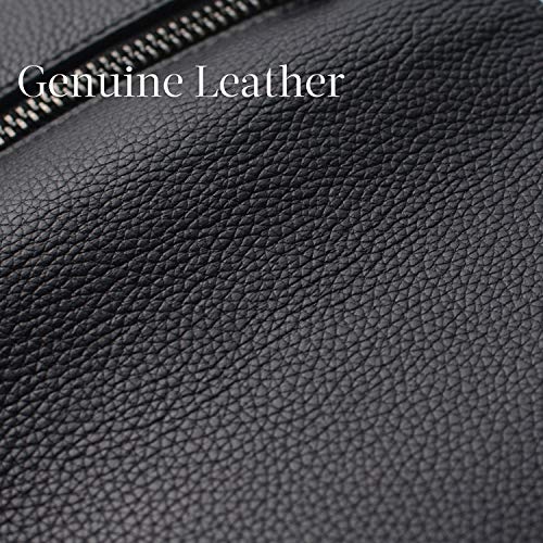 Bveyzi Ultra Slim Thin Leather RFID Blocking Credit Card Holder Bifold Clutch Wallets for Women - color: Black
