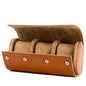 Watch Roll Travel Case - Handmade Leather Watch Rolls Box for Man - Travel Watch Roll with Velvet to Protection - Watch Roll Organizer to Home Secure Storage - color: 3-BROWN brown
