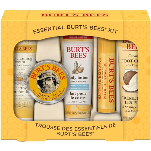 Burt's Bees Gifts Ideas - Essential Everyday Beauty Set, 5 Travel Size Products - Deep Cleansing Cream, Hand Salve, Body Lotion, Foot Cream and Lip Balm - style: Essentials Everyday Beauty Gift