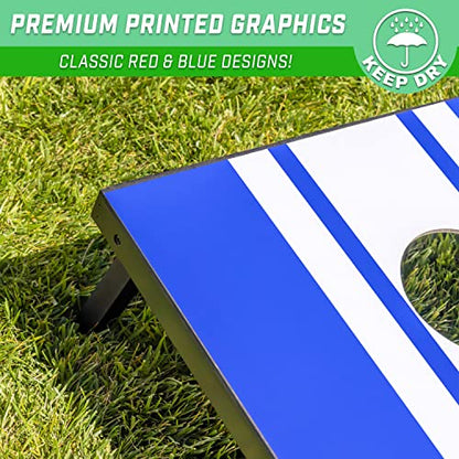 GoSports Portable Cornhole Sets, 8 Styles – Choose 4 x 2 ft or 3 x 2 ft - Boards Include 8 Bean Bags, Travel Case, and Game Rules - style: 4 x 2 ft Classic