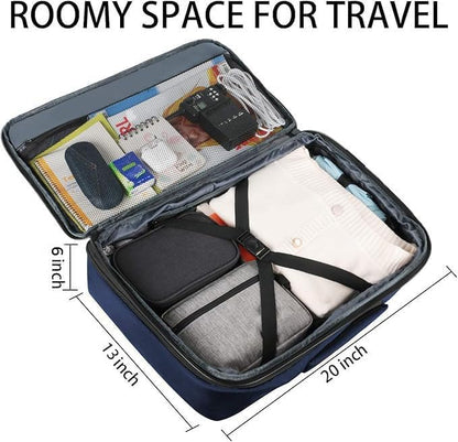 Vancropak Carry on Backpack, 40L Expandable Travel Backpack for Airplane | Flight Approved Business Bag, Lightweight Weekender Bag, Water Resistant Daypack, Adjustable Strap, Hidden Shoulder Strap - color: Blue, size: X-Large