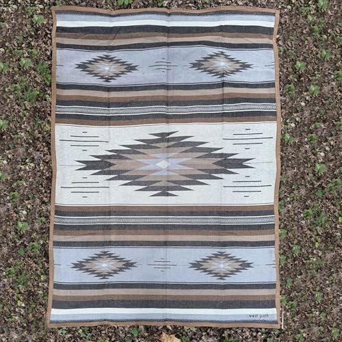 WP West Path Waxed Canvas Camping Blanket & Bedroll – Waterproof Canvas Blanket, Oilskin Outdoor Blanket, Camp Blanket, Bushcraft Ground Cloth (Brown Diamond, XL) - color: Brown Diamond, size: X-Large