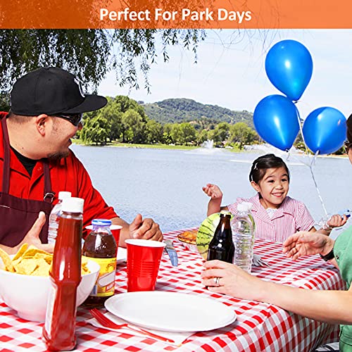 6ft Picnic Table and Bench Cover, Camping Essentials RV Gear, 72in Waterproof Windproof Outdoor Elastic All Around Tablecloth, Fitted Rectangle Tables and Seats, Red-White Checkered - color: Red-white Checkered, size: 72"