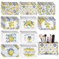 30 Pcs Amalfi Coast Makeup Bags Romantic Lemon Canvas Cosmetic Zipper Pouches with Blue Yellow Makeup Bag Bulk Canvas Cosmetic Travel Toiletry Pouch for Women Bachelorette Birthday Gifts - style: Lemon Porcelain