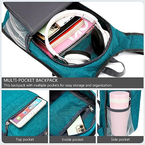 Esup 15L Lightweight Foldable Hiking Backpack for Women Men (Green) - color: Green