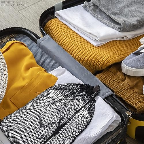 10 PCs Small Net Bag – 11.8x7.48" Nylon Mesh Bags With Drawstring – Lightweight, Breathable, Reusable Storage for Travel, Gym, Swimwear, Laundry, Sports, Beach Gear, Camping & Daily Organization - style: 10pcs, Black, S Size
