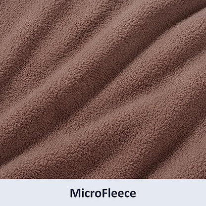Berkshire Blanket Microfleece Throw Size Bed Throw Blanket Taupe, Lightweight Soft Breathable Plush Micro Fleece Throw Blanket for Travel, Bed and Couch, 50x60 Inches - color: Foal, size: Throw/Throw XL