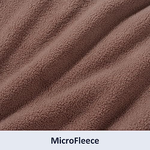 Berkshire Blanket Microfleece Twin Size Bed Blanket Taupe, Lightweight Soft Breathable Plush Micro Fleece Blanket for Bed Couch Sofa, 60x92 Inches - color: Foal, size: Twin/Twin XL