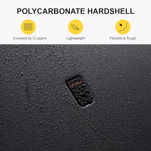 LEVEL8 Checked Luggage, Large Suitcase, Lightweight Luminous Textured Tsa Approved Medium Hardside Luggages with 8 Spinner Wheels, 24 Inch, Dark Grey - color: Grey, size: Checked-Medium 24 Inch
