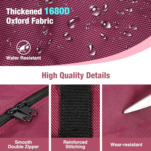 REDCAMP Foldable Travel Bag, Large Sports Bag, 75L/96L/100L, Lightweight Waterproof Tote Bag - color: Wine Red 100L