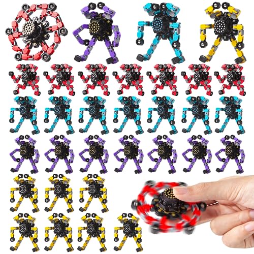 Gokeey 32 Pcs Party Favors for Kids 8-12, Treasure Box Toys for Classroom Prizes, Transformable Fidget Spinners Bulk, Goodie Bag Stuffers for Boys and Girls, Pinata Fillers, Sensory Toys - style: fidget toys 32pc