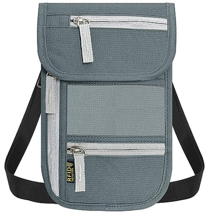 Travel Neck Wallet, RFID Blocking Passport Holder with Adjustable Neck Strap for Men and Women to Keep Cash, Credit Cards and Travel Documents Safe - A - color: ColorA