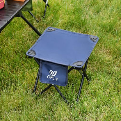 Opliy Camping Stool 2 Pack,13.5 Inch Portable Folding Stool for Outdoor Gardening and Beach Hiking Fishing,Foot Stool with Carry Bag (Blue) - color: Blue