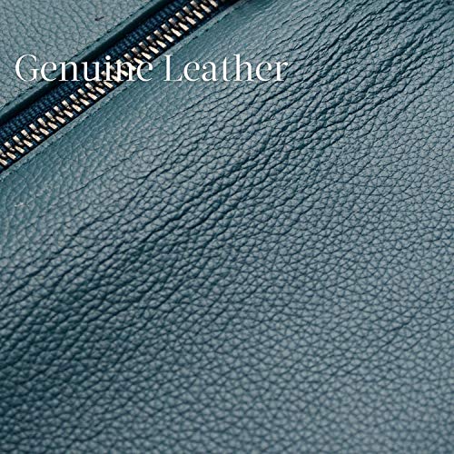 Bveyzi Ultra Slim Thin Leather RFID Blocking Credit Card Holder Bifold Clutch Wallets for Women - color: Lake Blue