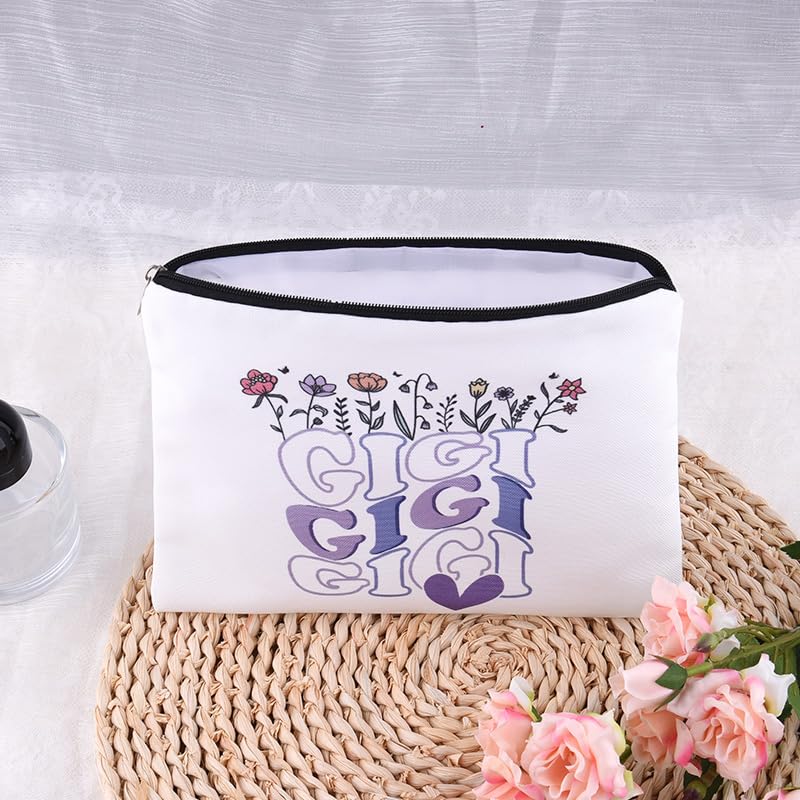 Mimi Gigi Makeup Cosmetics Bags Gifts for Grandma Nana Travel Toiletry Bag from Granddaughter Grandson Nana Granny Makeup Pouch Grandma Grandmother Birthday Small Canvas Storage Bag Gifts - color: Gigi